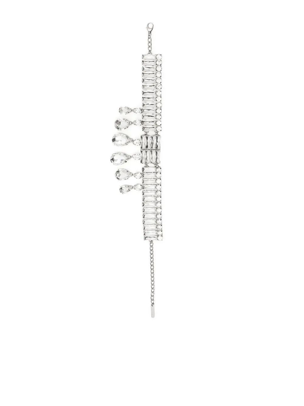 

AREA crystal drop choker necklace - Silver