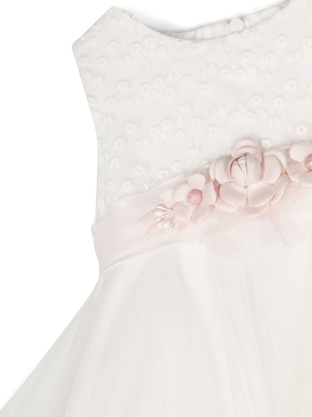 Shop Mimilù Floral-appliqué Ruffled Dress In White