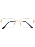 Cartier Eyewear clear-lenses rectangle-framed glasses - Gold