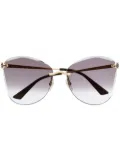 Cartier Eyewear signature panther oversized sunglasses - Gold