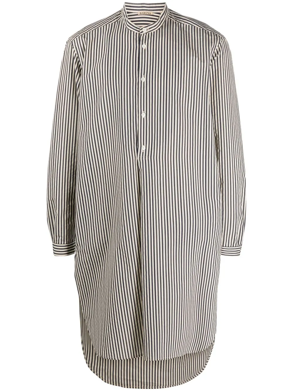 

Barena band-collar stripe long shirt - Blue