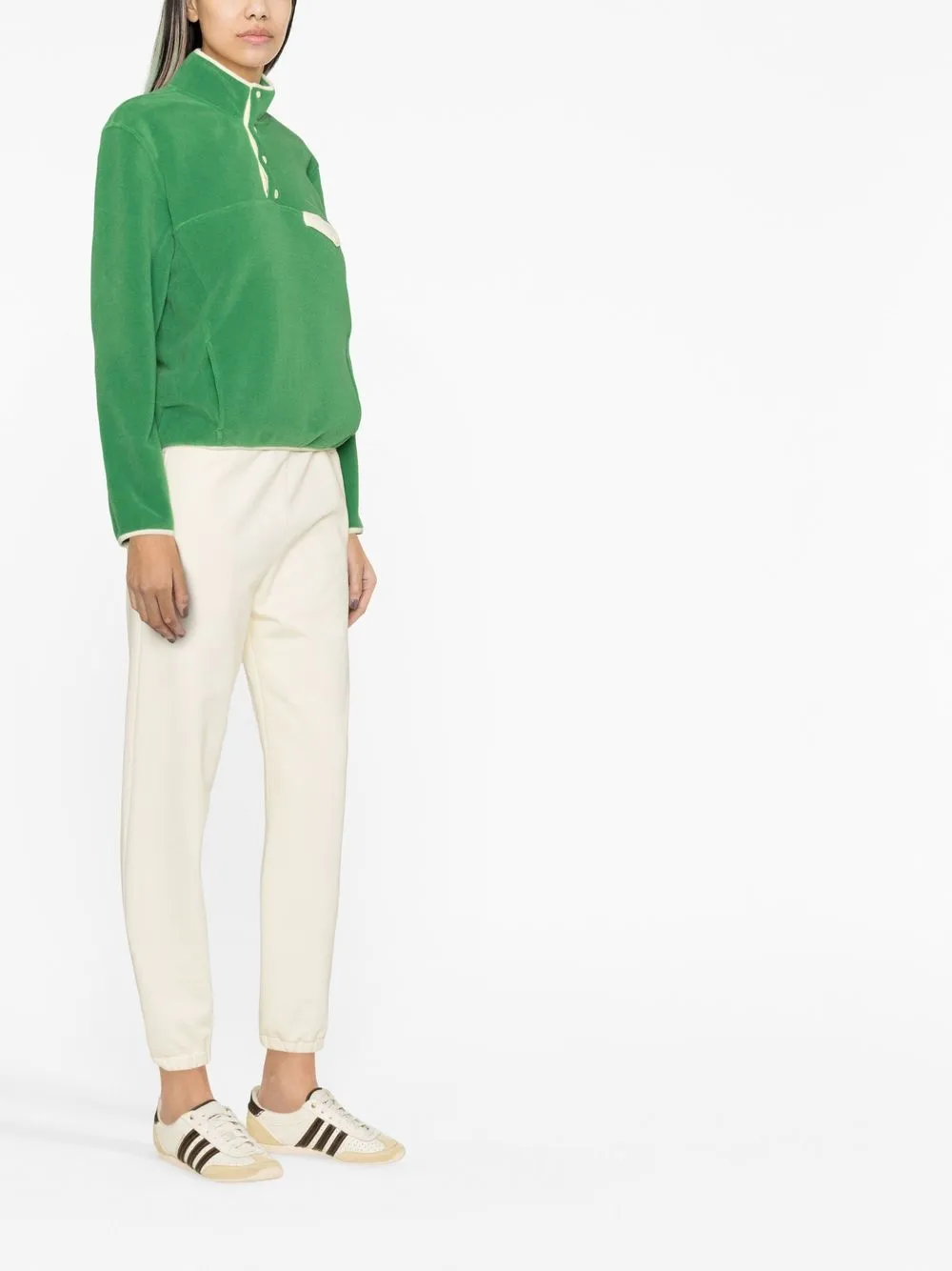 funnel neck long-sleeved jumper
