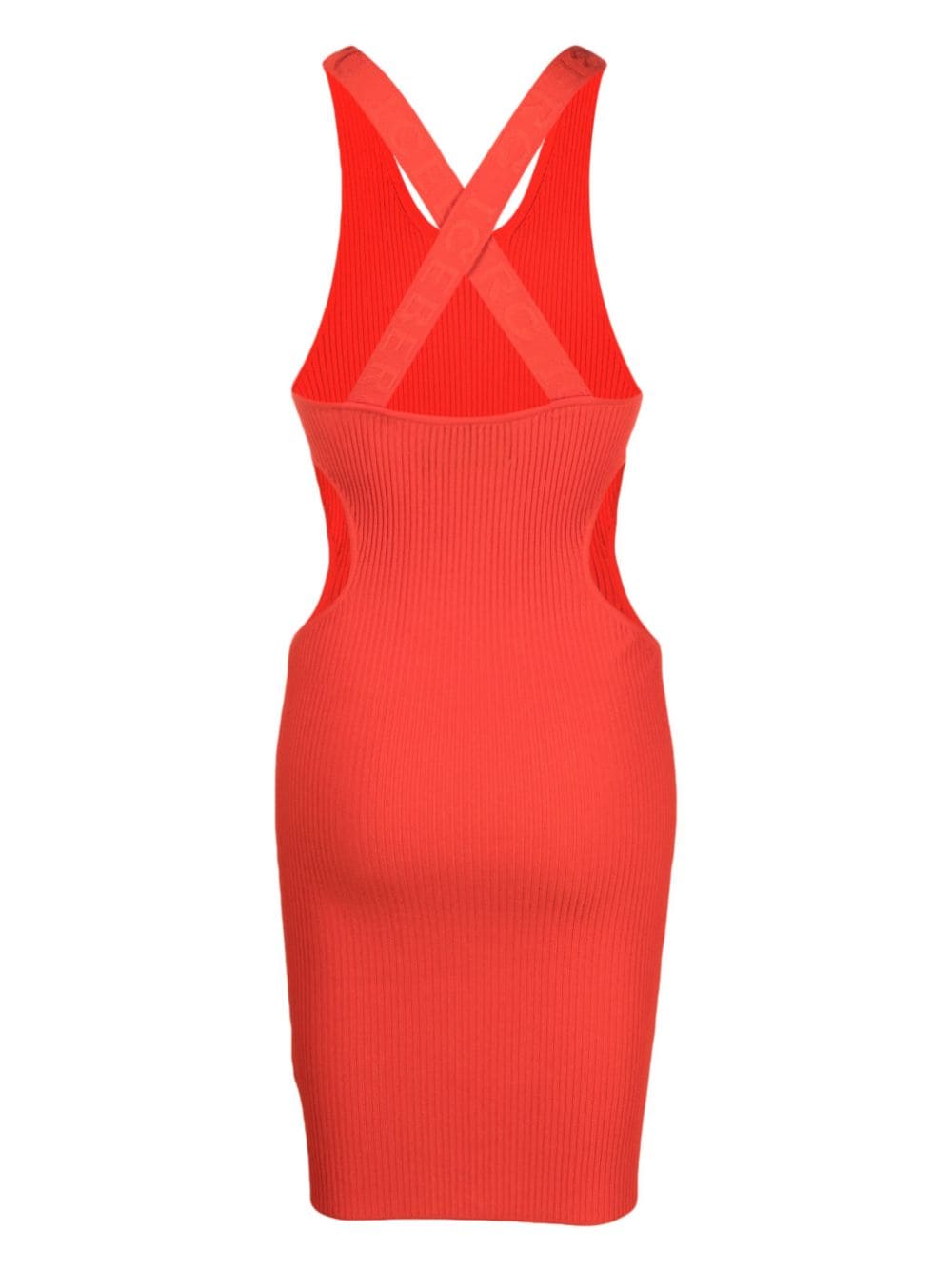 Shop Iceberg Cut-out Ribbed-knit Dress In Red