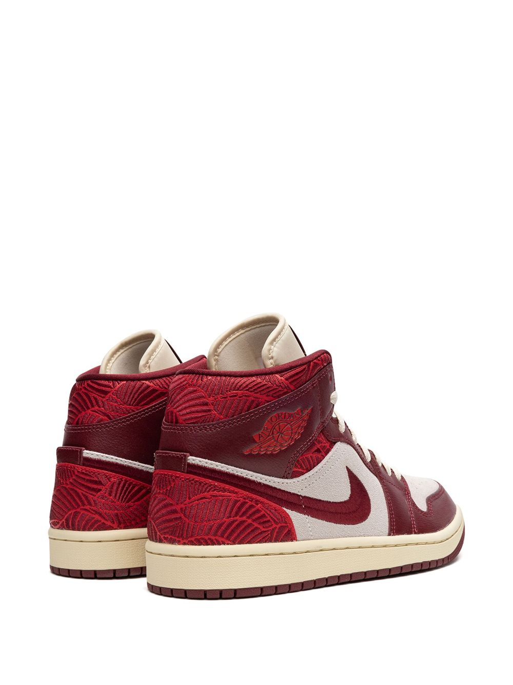 Shop Jordan Air  1 Mid "tiki Leaf" Sneakers In Red