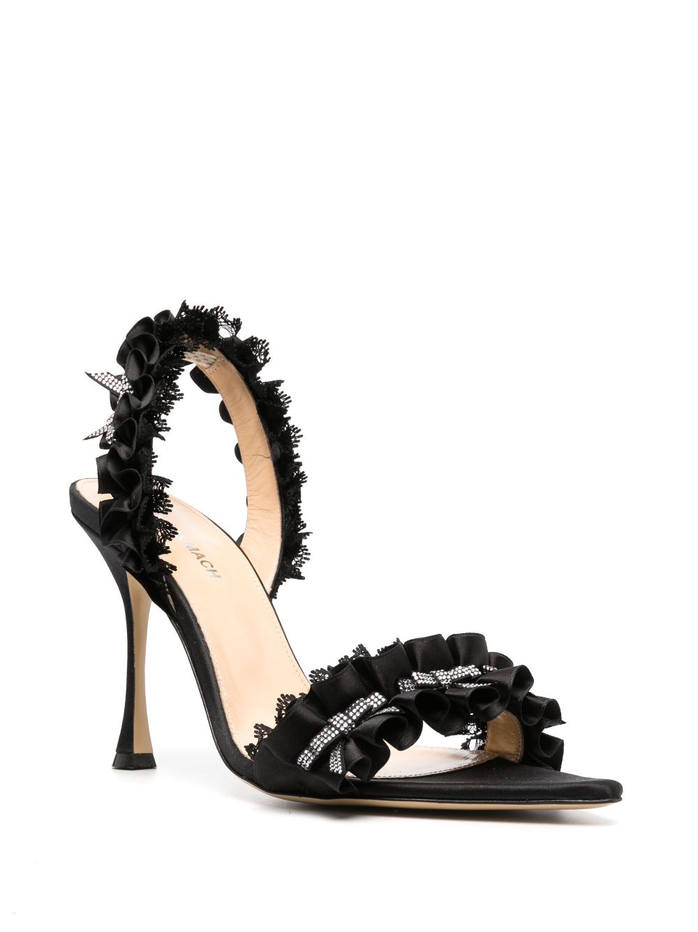 MACH & MACH Beauty Of Antoinette 100mm satin sandals - Zwart