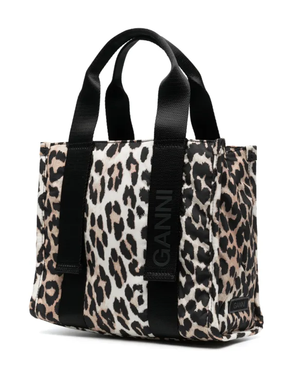 Ganni leopard tech online bag