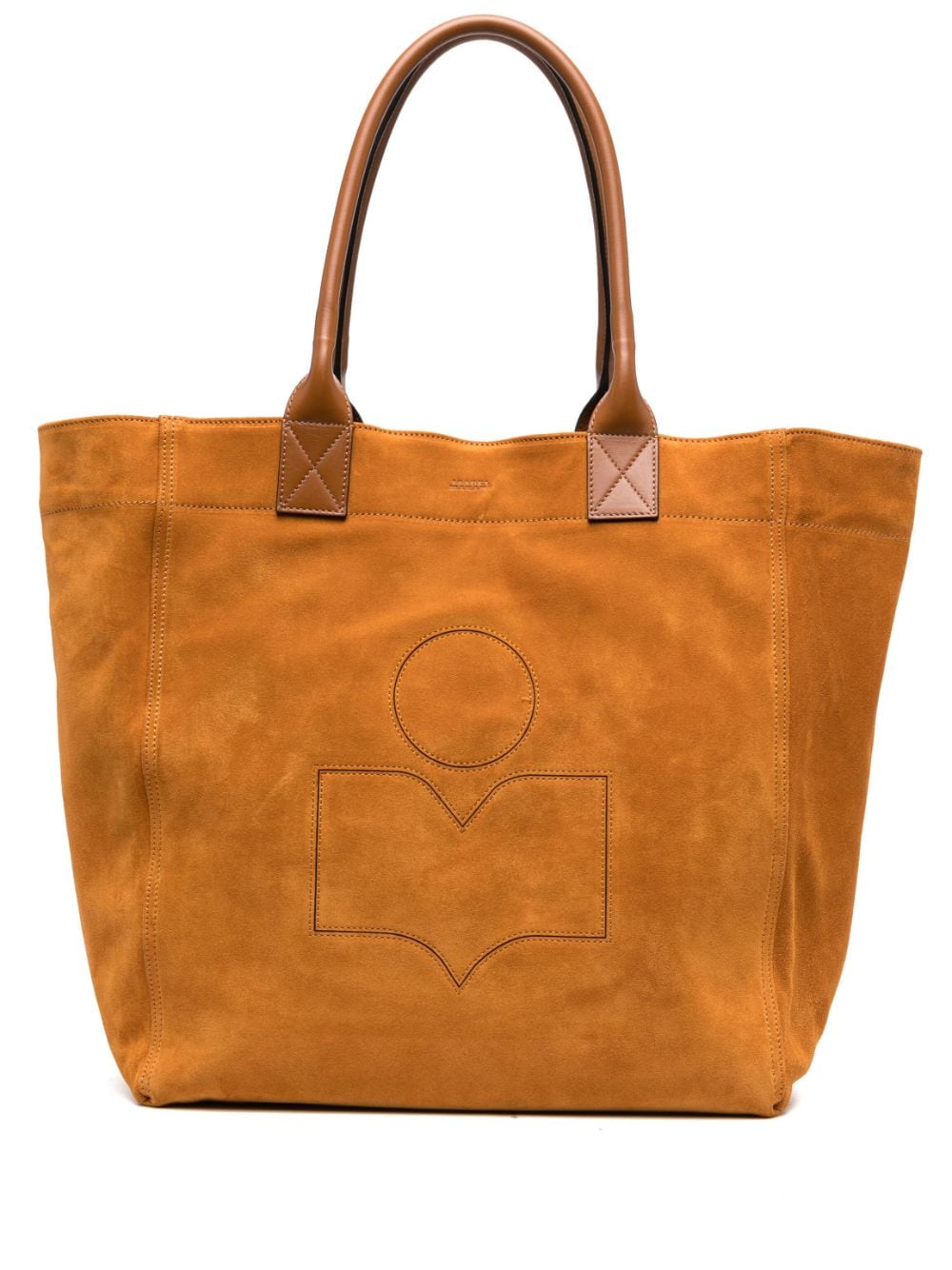 Isabel Marant Medium Yenky Logo-embroidered Tote Bag In Orange