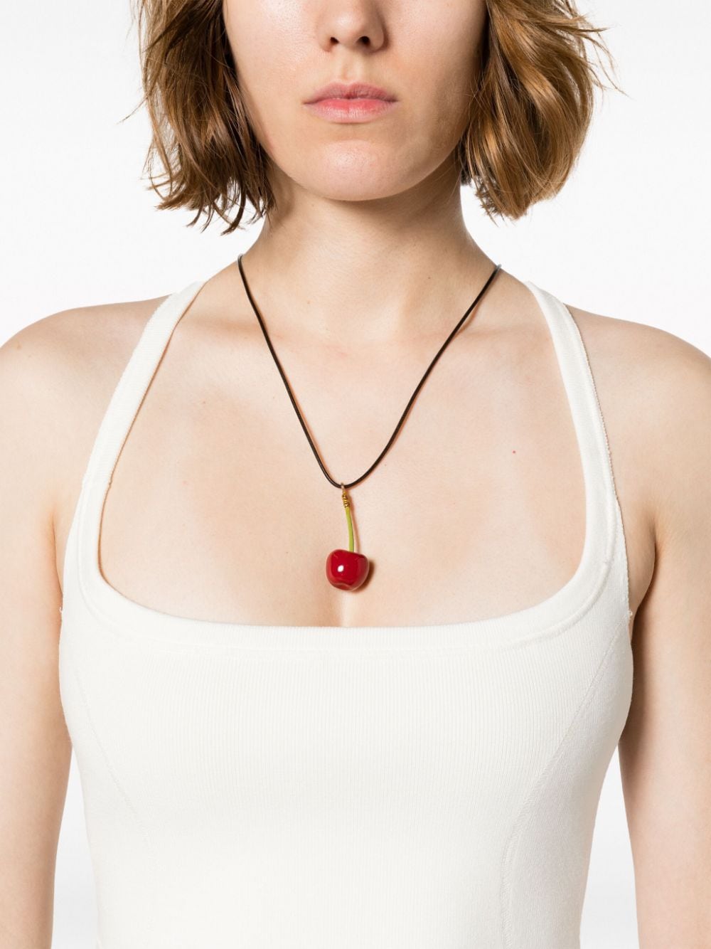Jacquemus La Sautoir Cerise cherry necklace - Rood