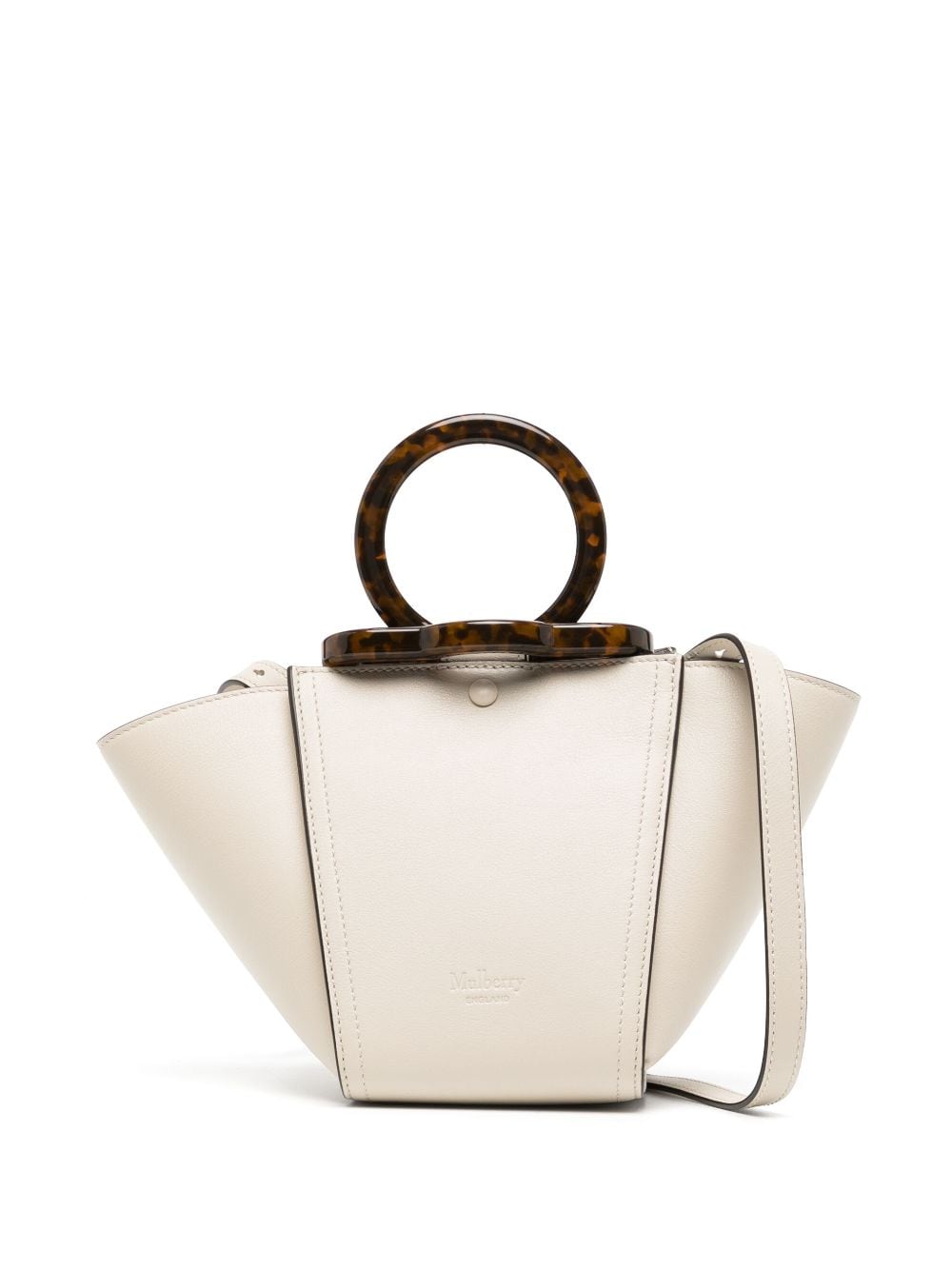 Mulberry Mini Riders Leather Cross Body Bag In White