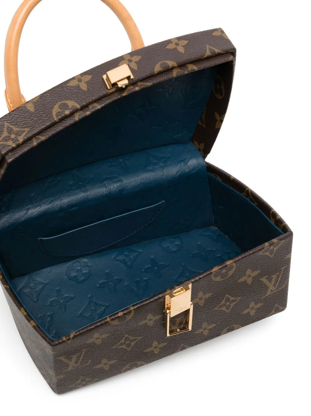 Pre-owned Louis Vuitton 2014 Monogram Twisted Box Two-way Handbag In 褐色