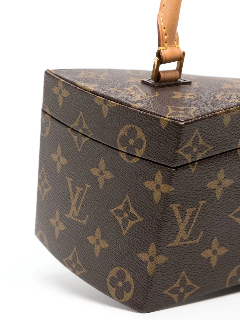 Pre-owned Louis Vuitton 2014 Monogram Twisted Box Two-way Handbag In 褐色