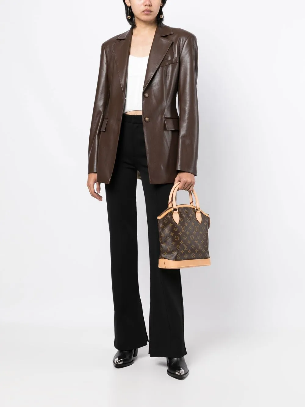 Louis Vuitton 2008 pre-owned Lockit handtas met monogram - Bruin