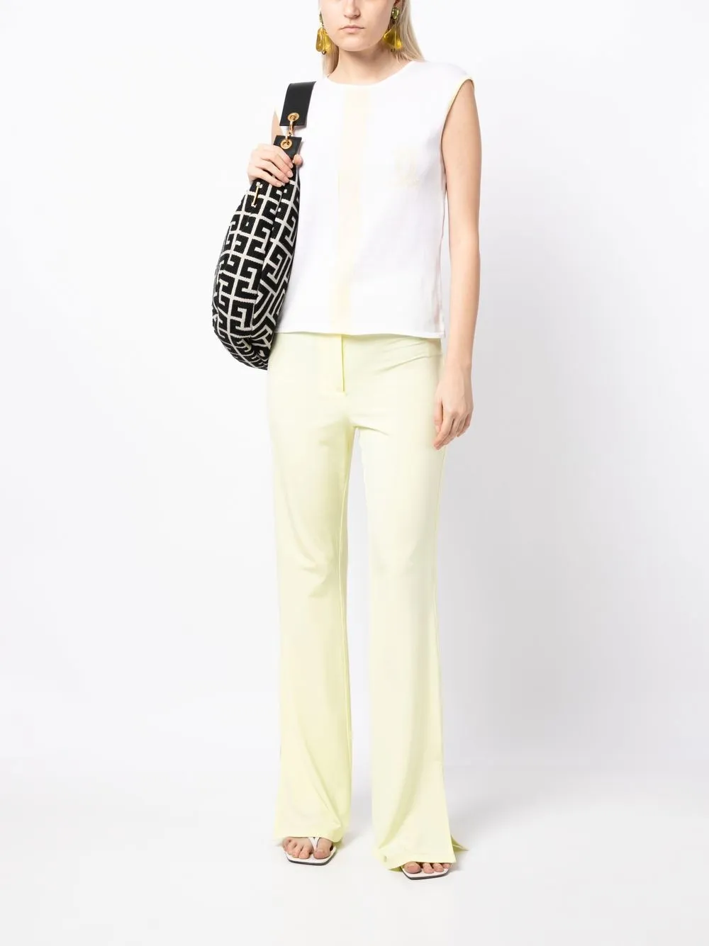 CHANEL Pre-Owned Fijngebreide top - Wit