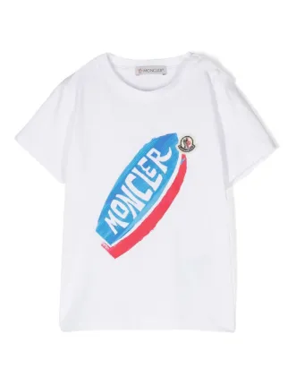 Moncler Enfant プリント Tシャツ | ホワイト | FARFETCH JP