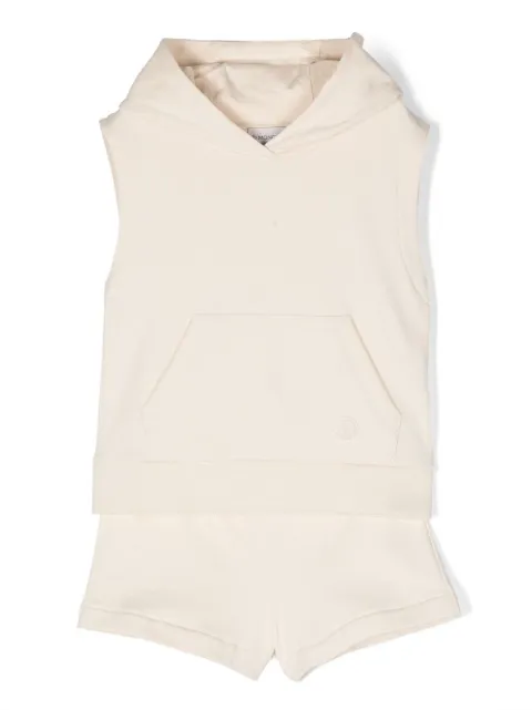 Moncler Enfant traje deportivo con logo bordado