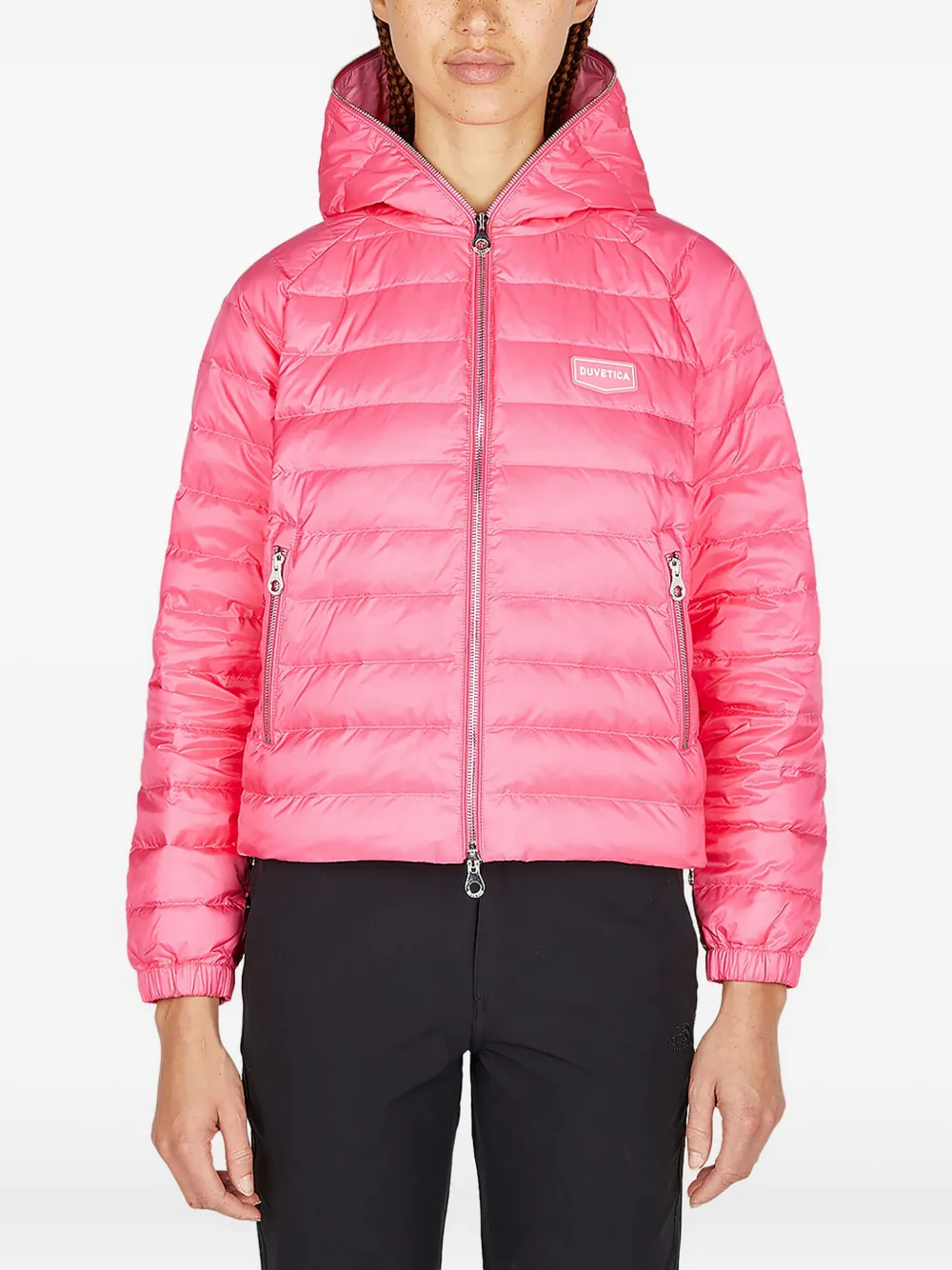 Duvetica hooded puffer jacket Roze