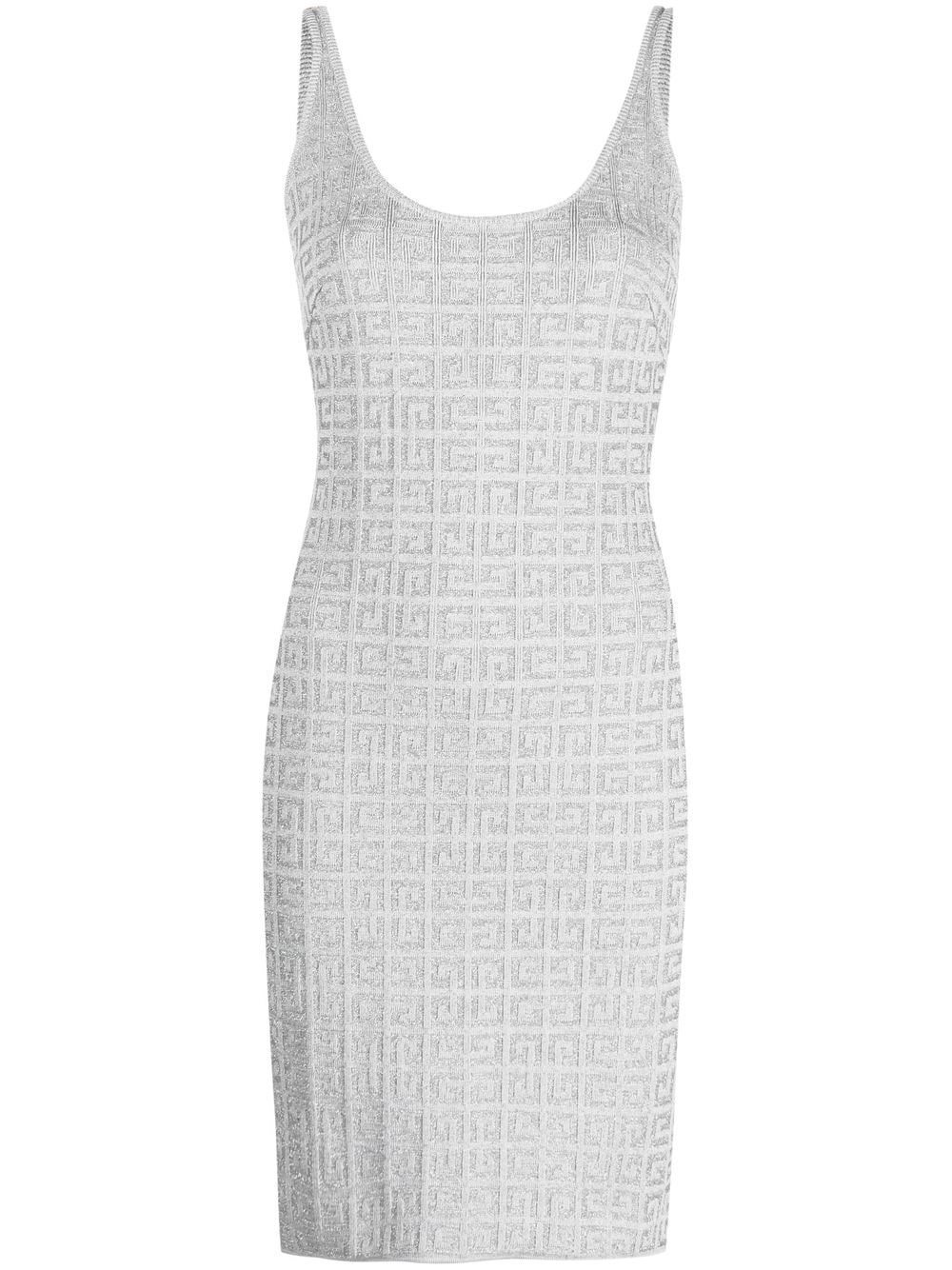 Givenchy 4g Jacquard Dress In Gray