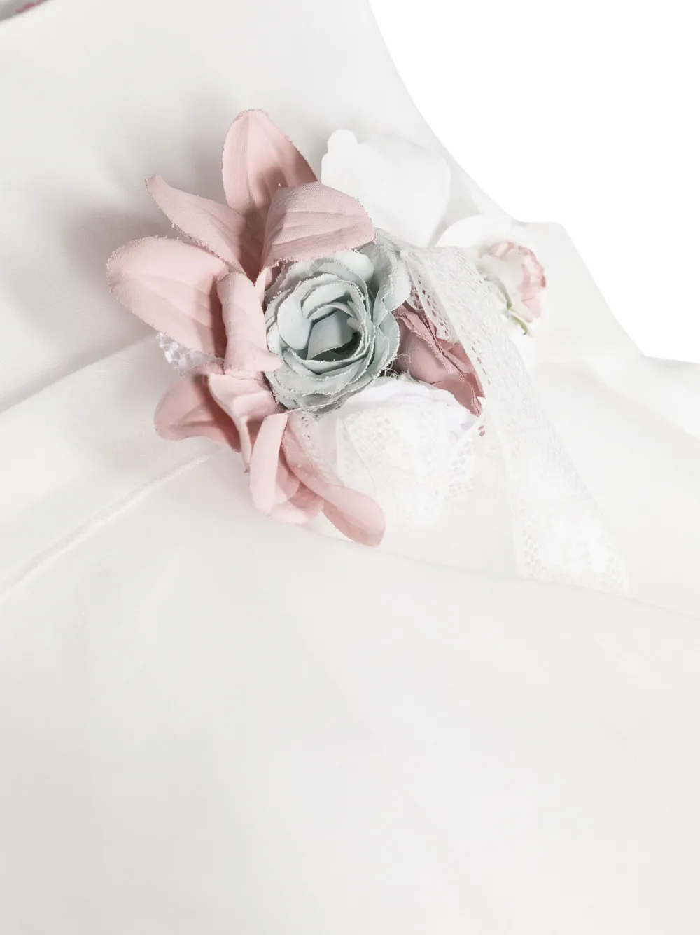 花卉贴花荷叶边连衣裙