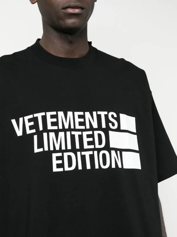 VETEMENTS logo-print Cotton T-shirt - Farfetch