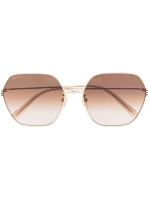 Gucci eyewear cheap hexagonal frame glasses