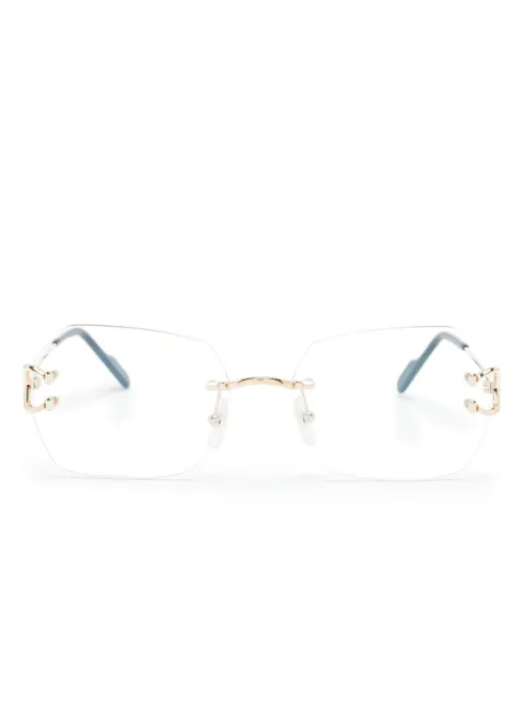 Cartier Eyewear frameless square glasses