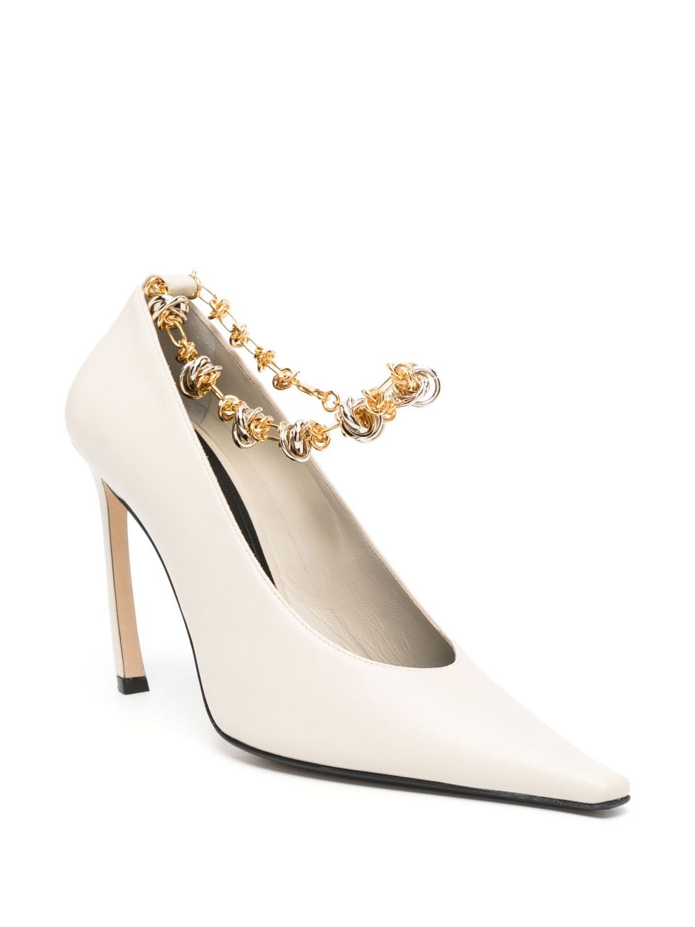 Image 2 of Lanvin Swing 95mm knotted-chain pumps