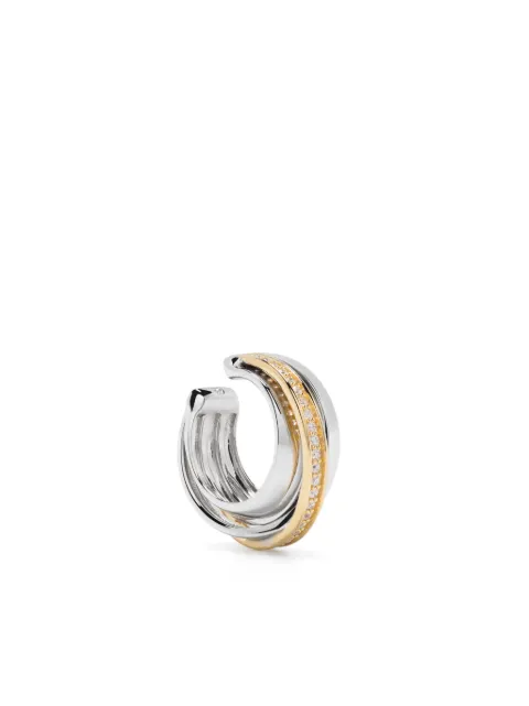 Tom Wood 9kt yellow gold and sterling silver Orb Duo ear cuff