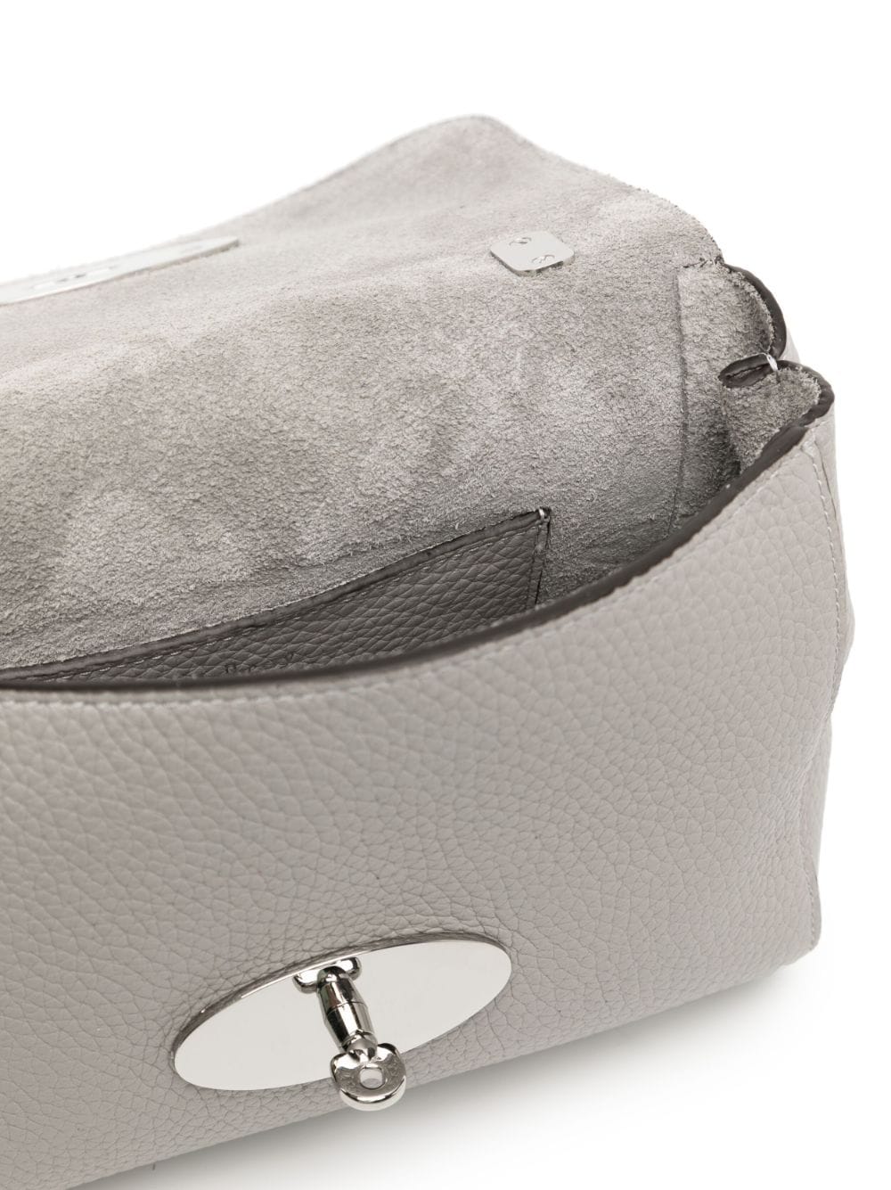 Shop Mulberry Lily Leather Shoulder Bag In Grau