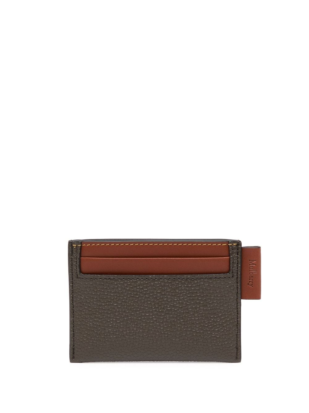 Mulberry logo-tag leather cardholder - Brown
