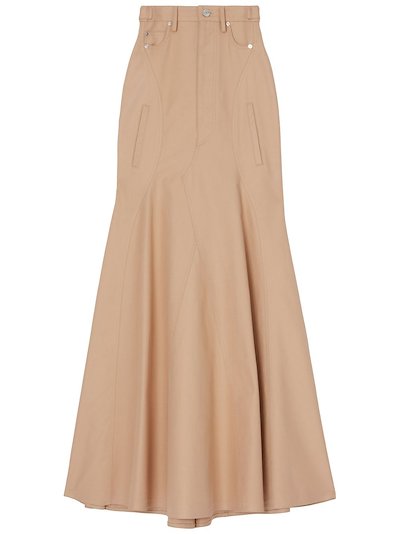 Burberry - Gabardine cotton full skirt