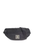 CHANEL Pre-Owned 2002 logo-patch belt bag - Black