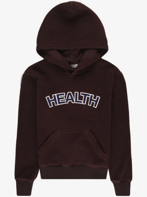 Sporty & Rich slogan-patch fleece hoodie