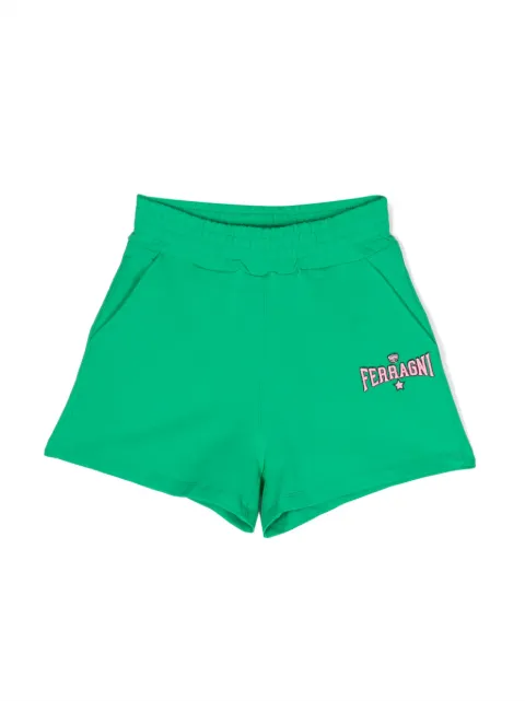 Chiara Ferragni Kids logo-embroidered track shorts