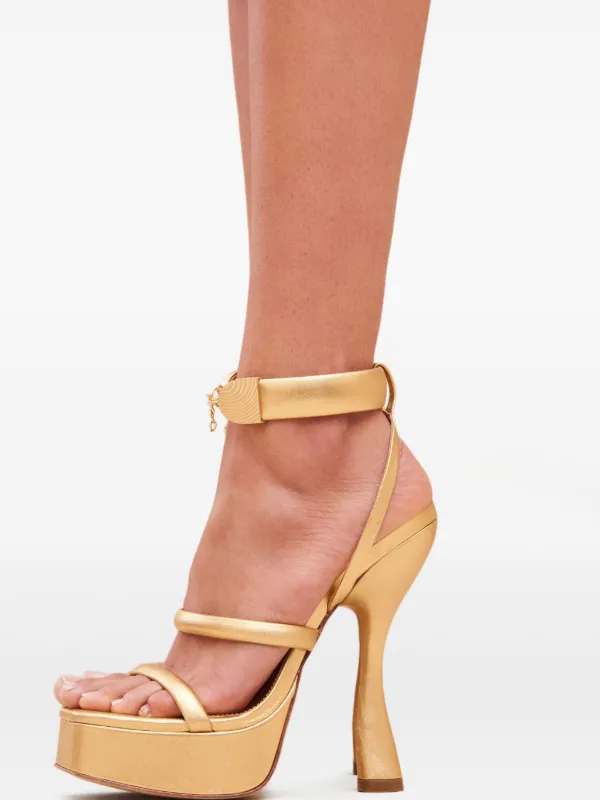 【未使用美品】Cult Gaia 超厚底 ゴールド 〈参考価格92,900円〉 Heels Cult Gaia Beige size 38 EU in Wicker - 51393886
