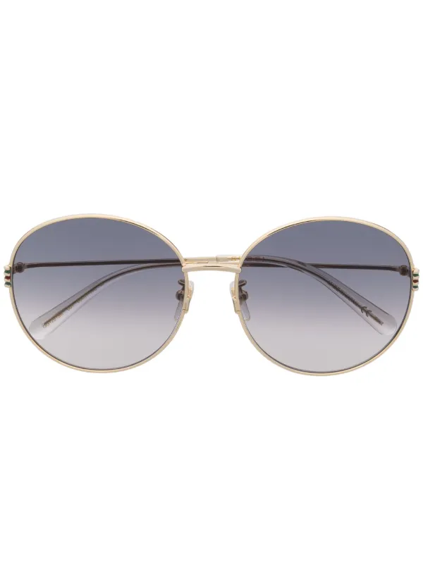 gucci round gold sunglasses