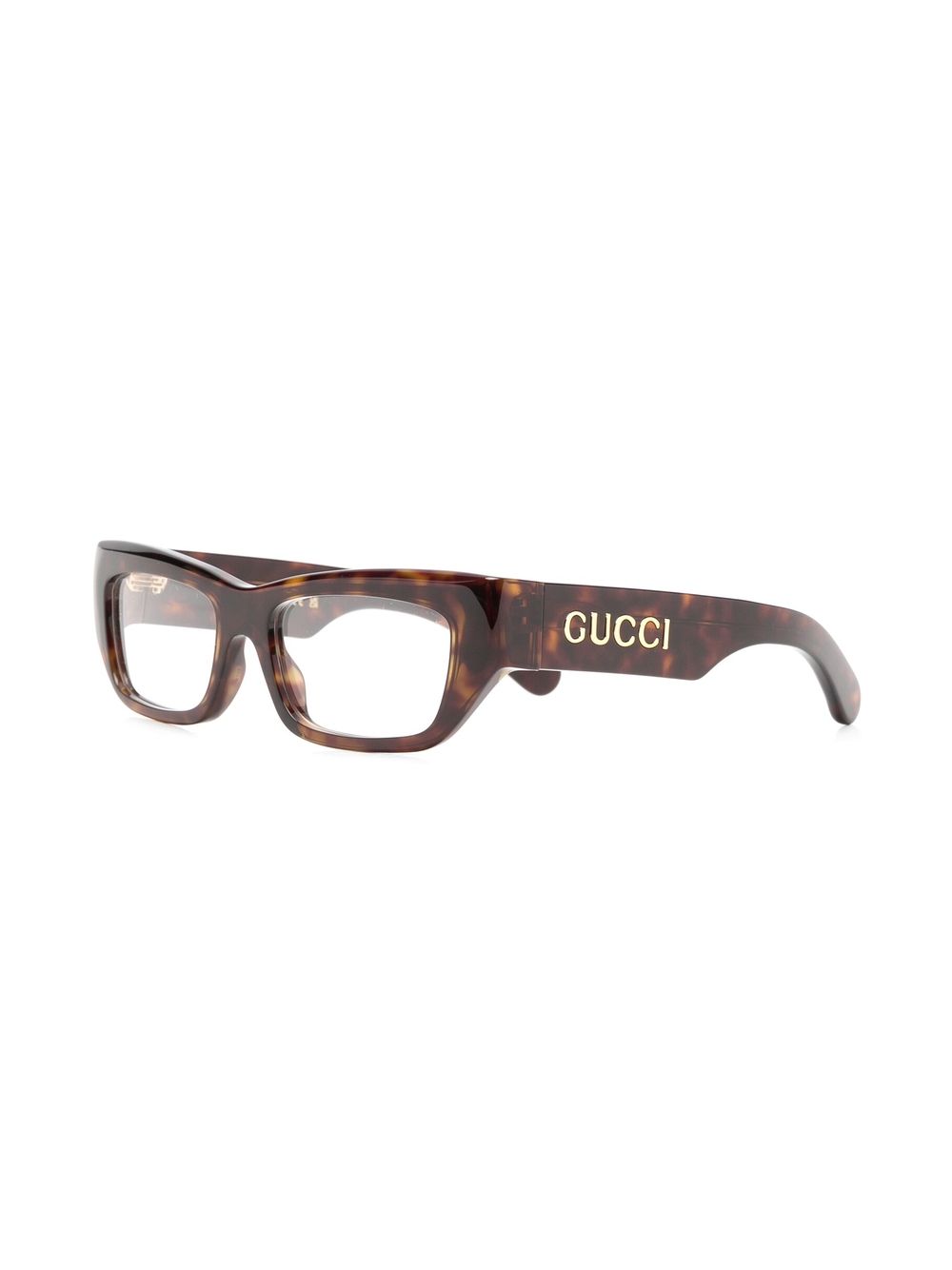 Gucci Eyewear Bril met rechthoekig montuur - Bruin