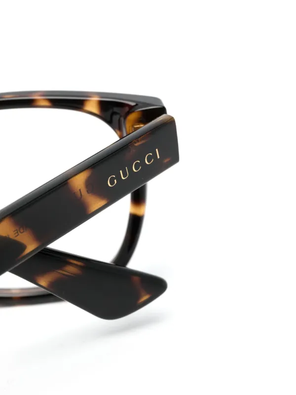 Gucci Eyewear GG1344O 眼鏡フレーム | ブラウン | FARFETCH JP