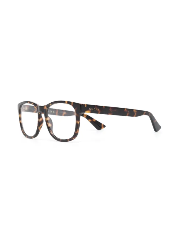 Gucci Eyewear GG1344O 眼鏡フレーム | ブラウン | FARFETCH JP