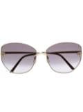 Cartier Eyewear signature Panther gold-tone sunglasses