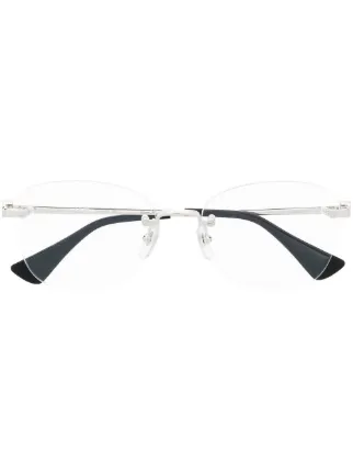 Cartier Eyewear Rahmenlose Sonnenbrille Silber FARFETCH DE