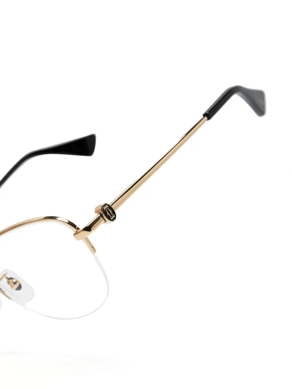 Cartier Eyewear ラウンド眼鏡フレーム | ゴールドトーン | FARFETCH JP