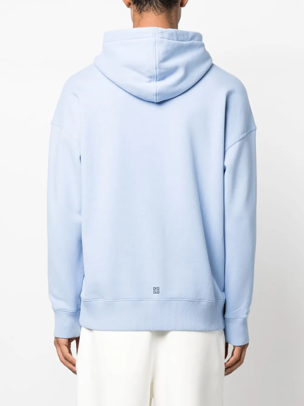 Givenchy Katoenen slim-fit hoodie met adelaarprint Blauw