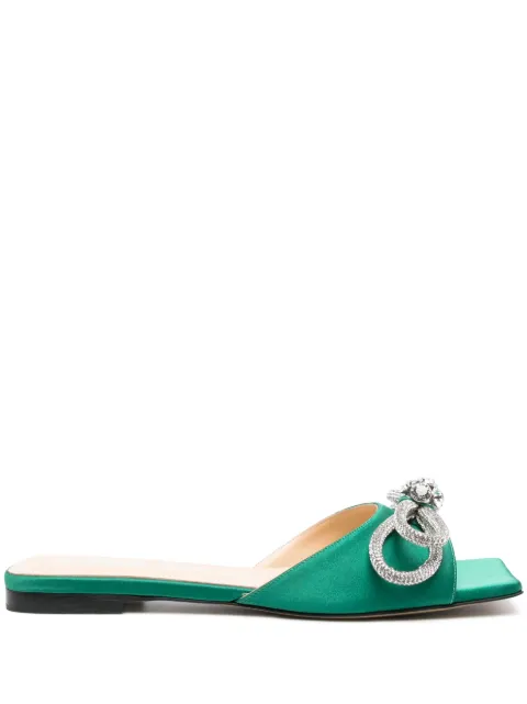 MACH & MACH crystal-embellished bow-detail sandals