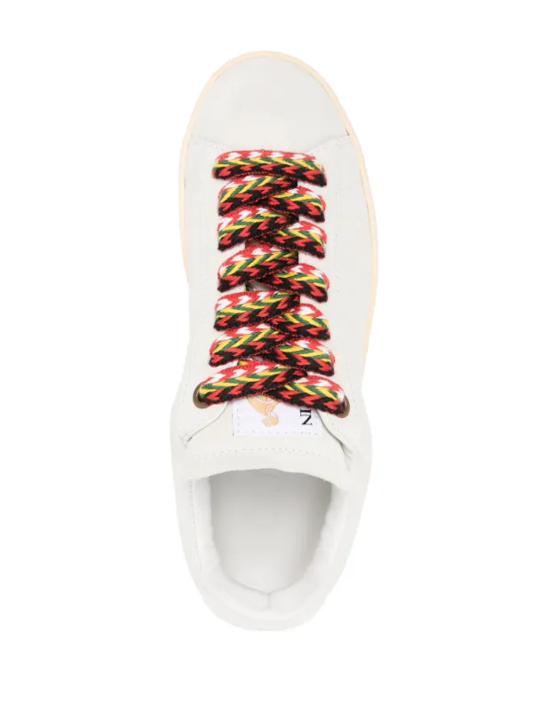 【関税込み】Lanvin ホワイト スエード Curb Lite スニーカー Lanvin Lite Curb スエード スニーカー | ホワイト | FARFETCH JP