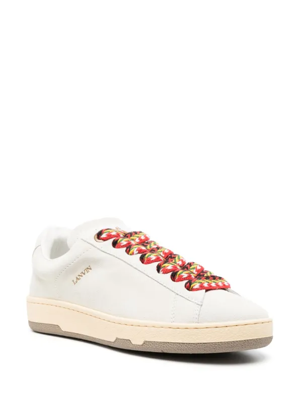 Lanvin Lite Curb スエード スニーカー | ホワイト | FARFETCH JP
