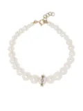 Pascale Monvoisin 9kt yellow gold Chelsea N°2 pearl and diamond bracelet - White