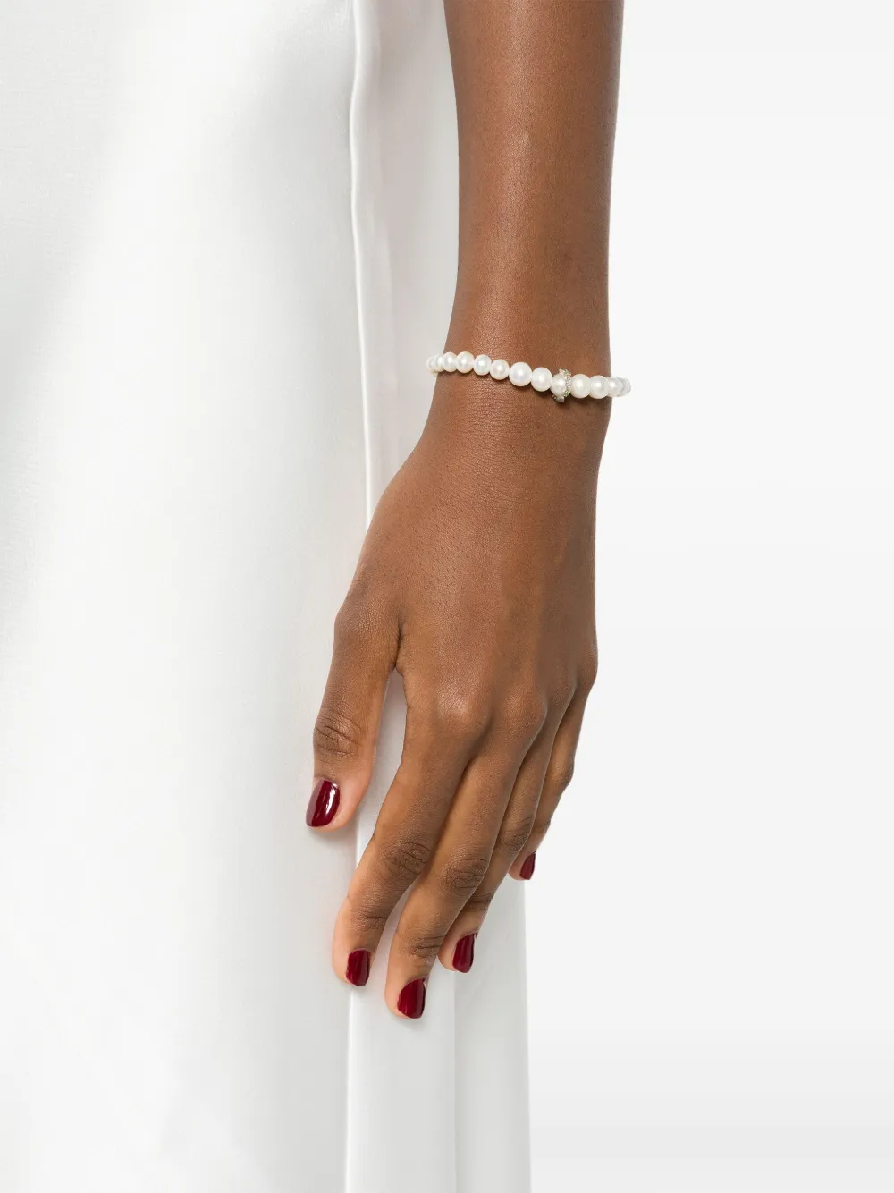 Pascale Monvoisin 9kt yellow gold Chelsea N°2 pearl and diamond bracelet | Image 2