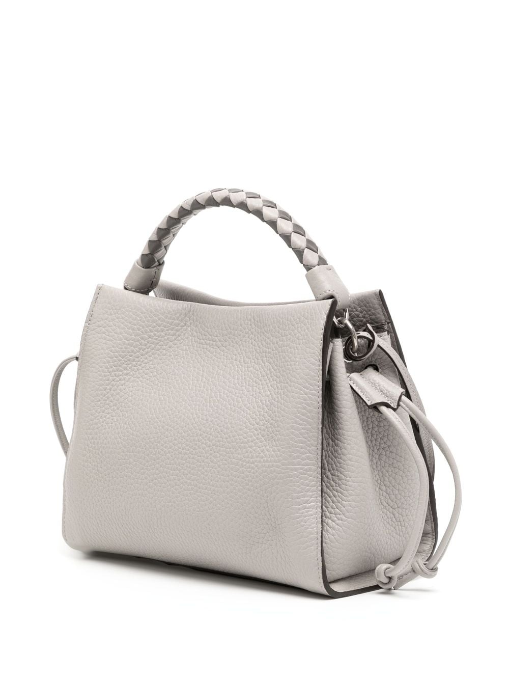 Shop Mulberry Small Iris Leather Bag In Grey