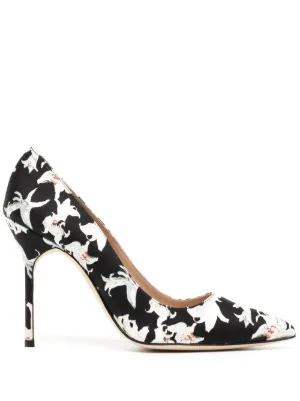 Manolo Blahnik BB 105mm floral print Pumps Farfetch