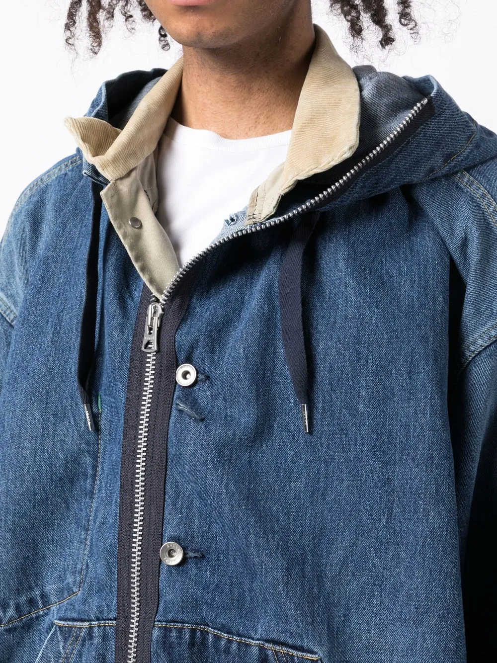 Sacai zip-up Denim Jacket - Farfetch